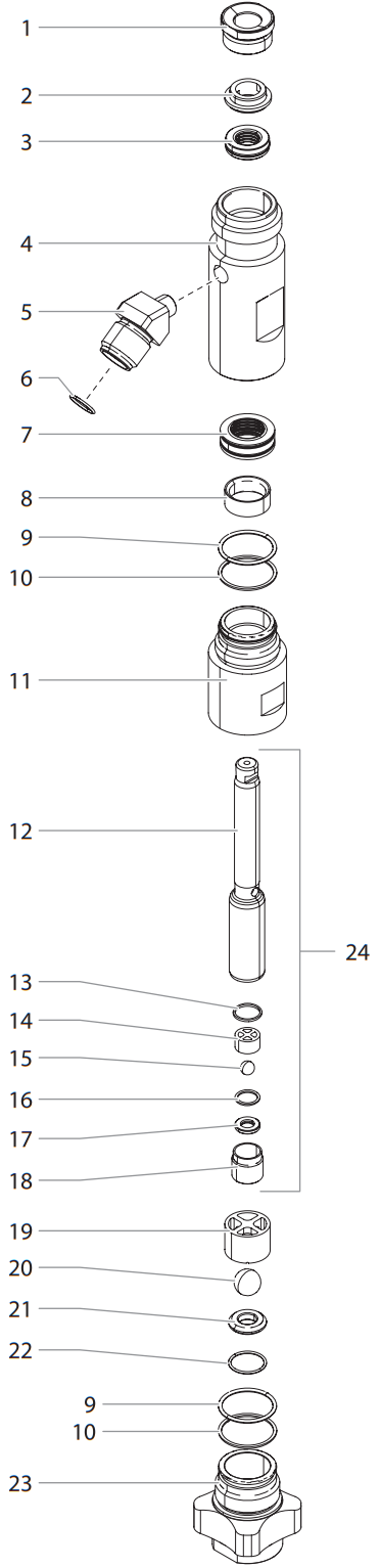 Impact 1140 Fluid Section Assembly(P/N 805-246A) Parts